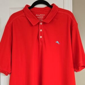 Tommy Bahama Island Zone Red Polo Shirt Classic